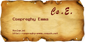 Csepreghy Emma névjegykártya